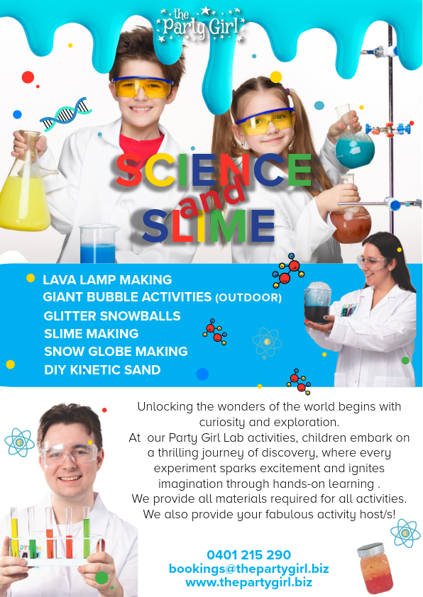 Slime Advertisement Science & Slime — The Party Girl World