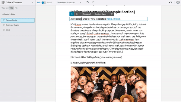 GIF of the engineering prototype used to test how distracting the toolbar was.