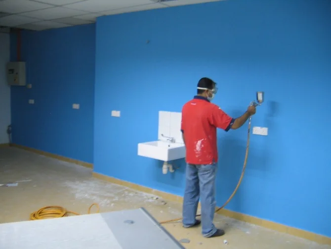 A Nanopac employee covered the surface with the Nanopac antimicrobial coating.