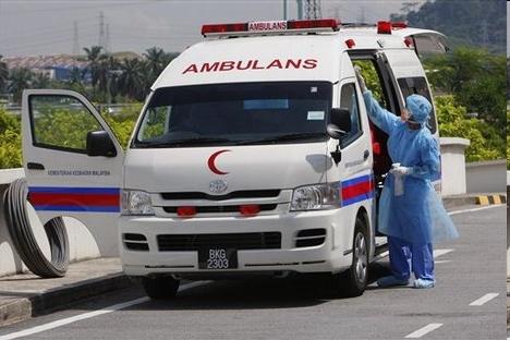 Malaysian ambulances receiving Nanopac's anti-microbial coating.