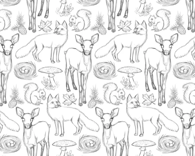 Woodland sketch