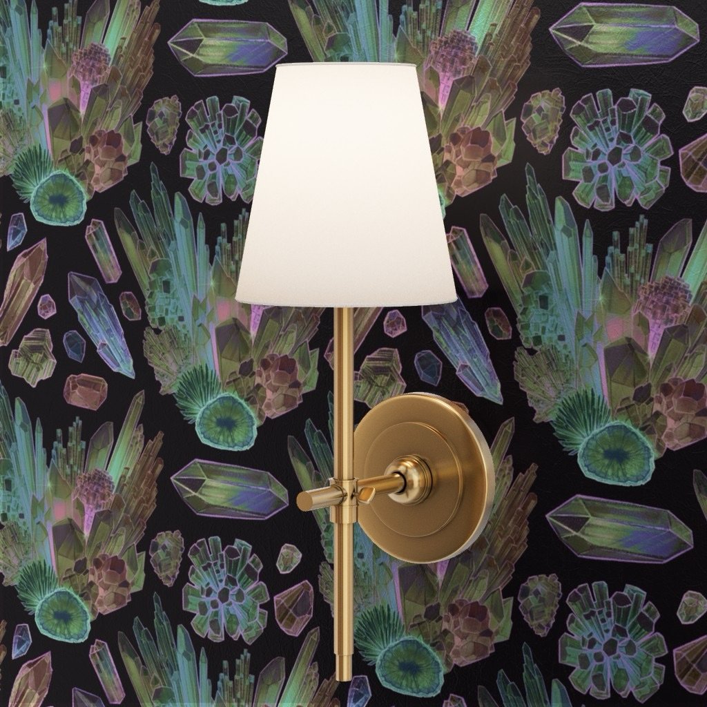 I made a new &ldquo;Crystal Clusters&rdquo; wallpaper pattern, and now its available on Spoonflower! I think it turned out pretty damn cool. You can get it in large and small scale on all kinds of fun things. 💎✨💎

#crystals #jessicawarrick #spoonfl