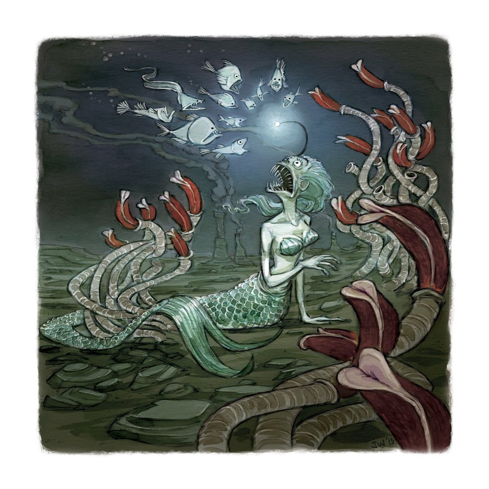 Zora The Deep Sea Dweller Mermaid Art Print — Jessica Warrick