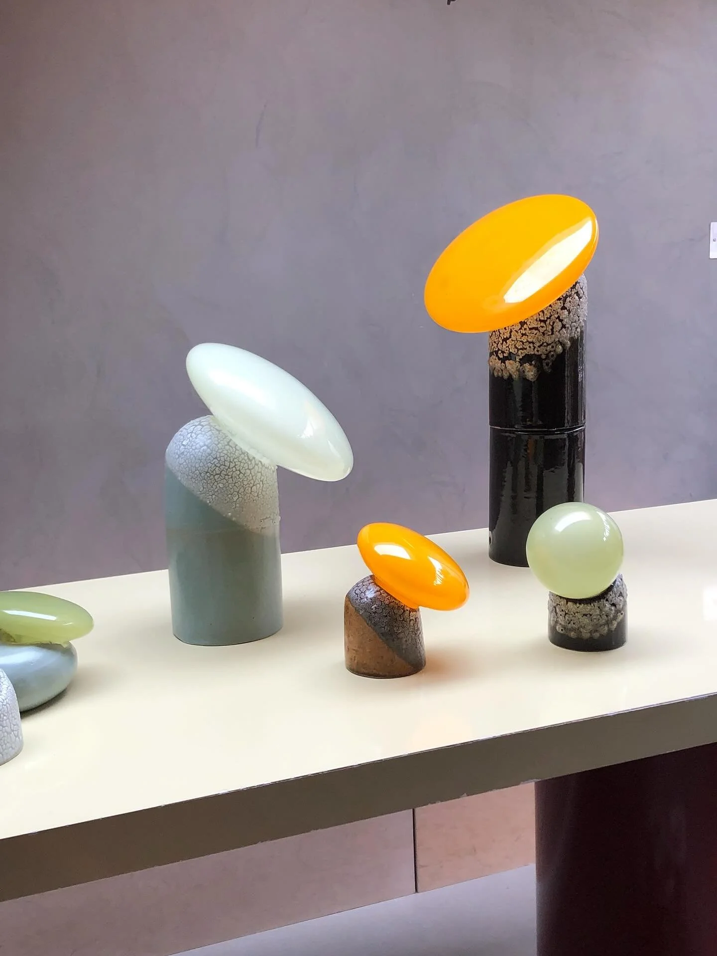 Taking an idea out of your head and giving it form. that’s what Proof of Concept means to me. 
For Meld, Phoebe and I revisited old samples and material tests to guide our early explorations with free-blown glass and hand-built ceramics. We le