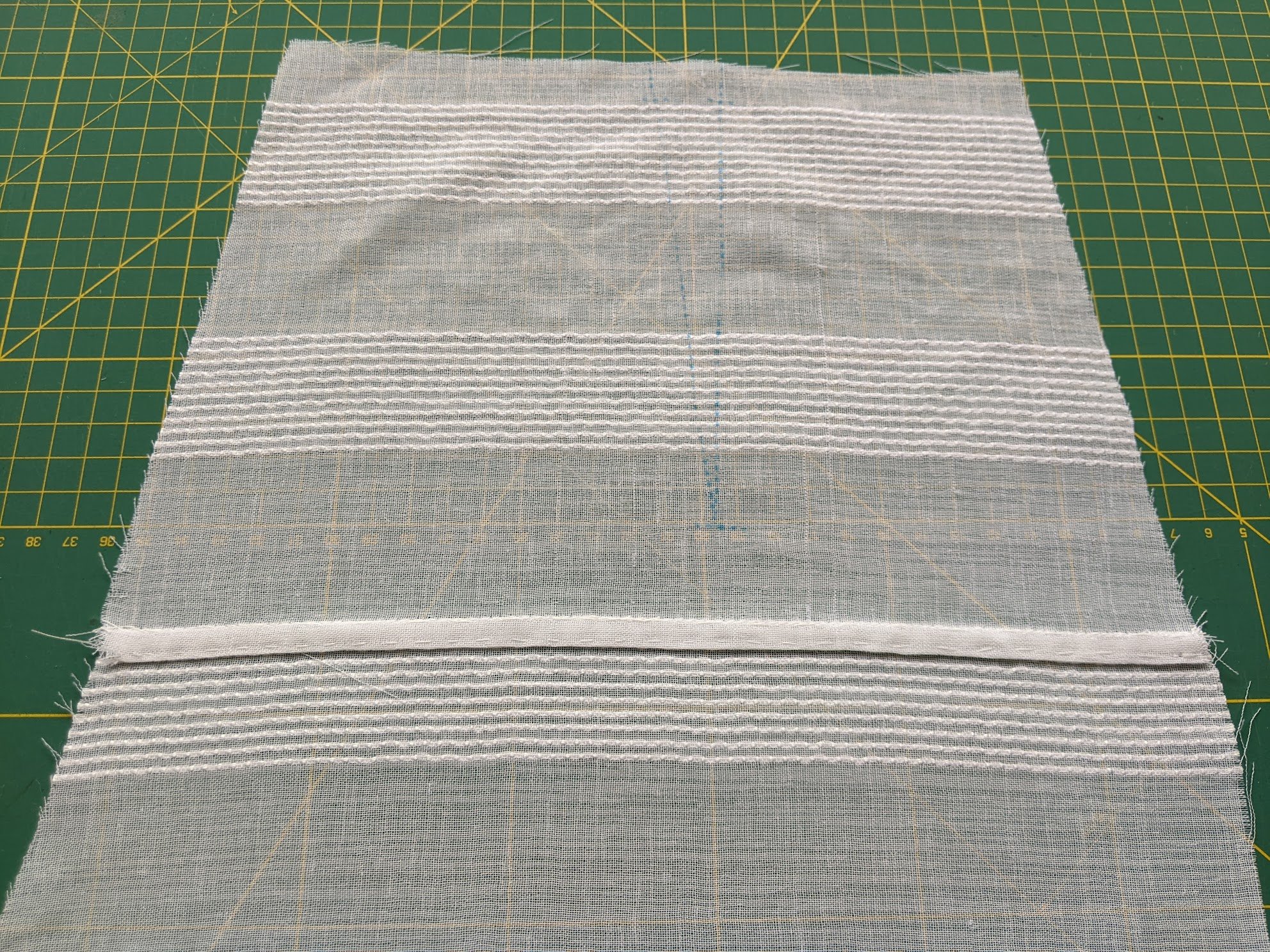 Pieced seam from the back