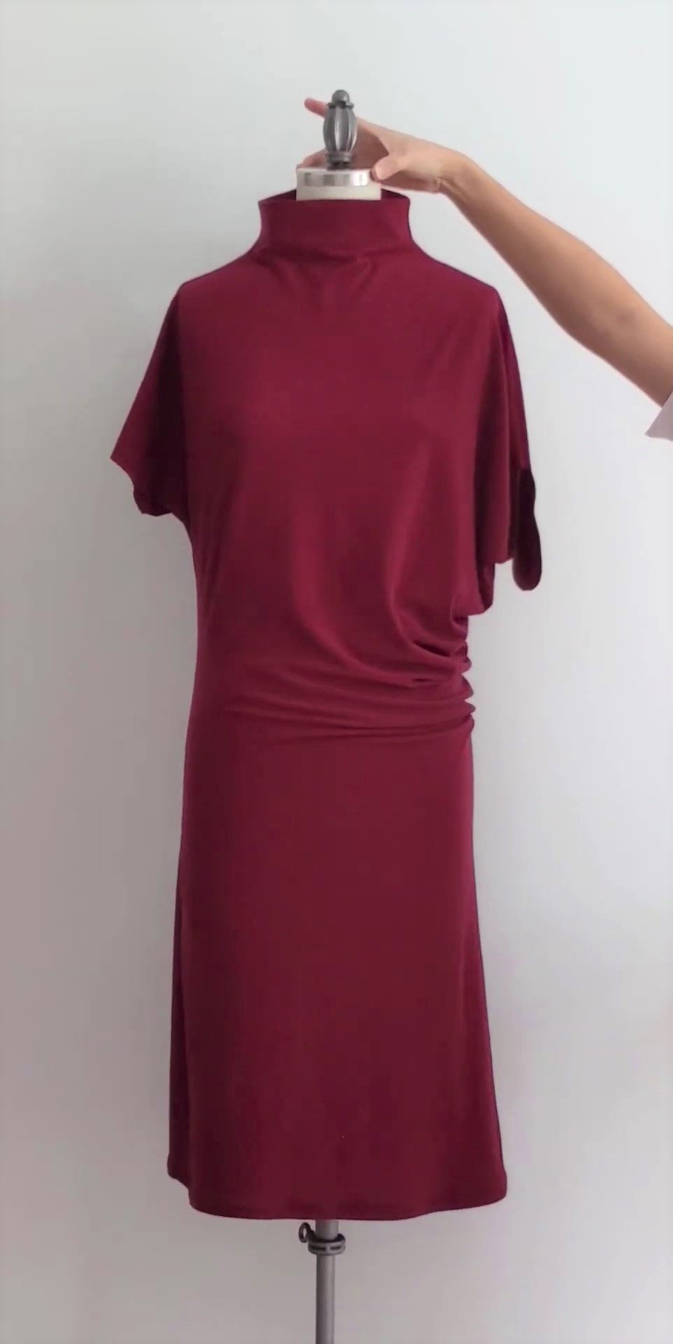 Red draped dress front.jpg