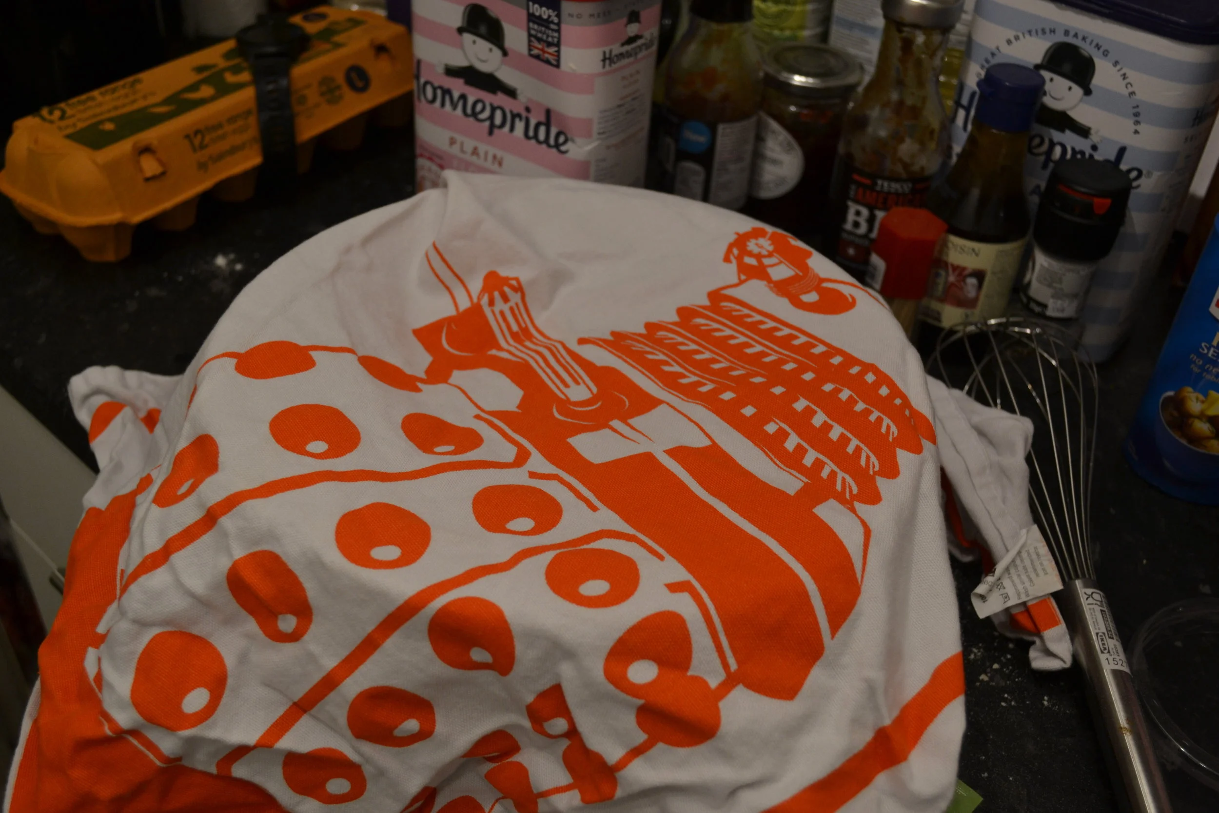 Dalek tea towel optional.