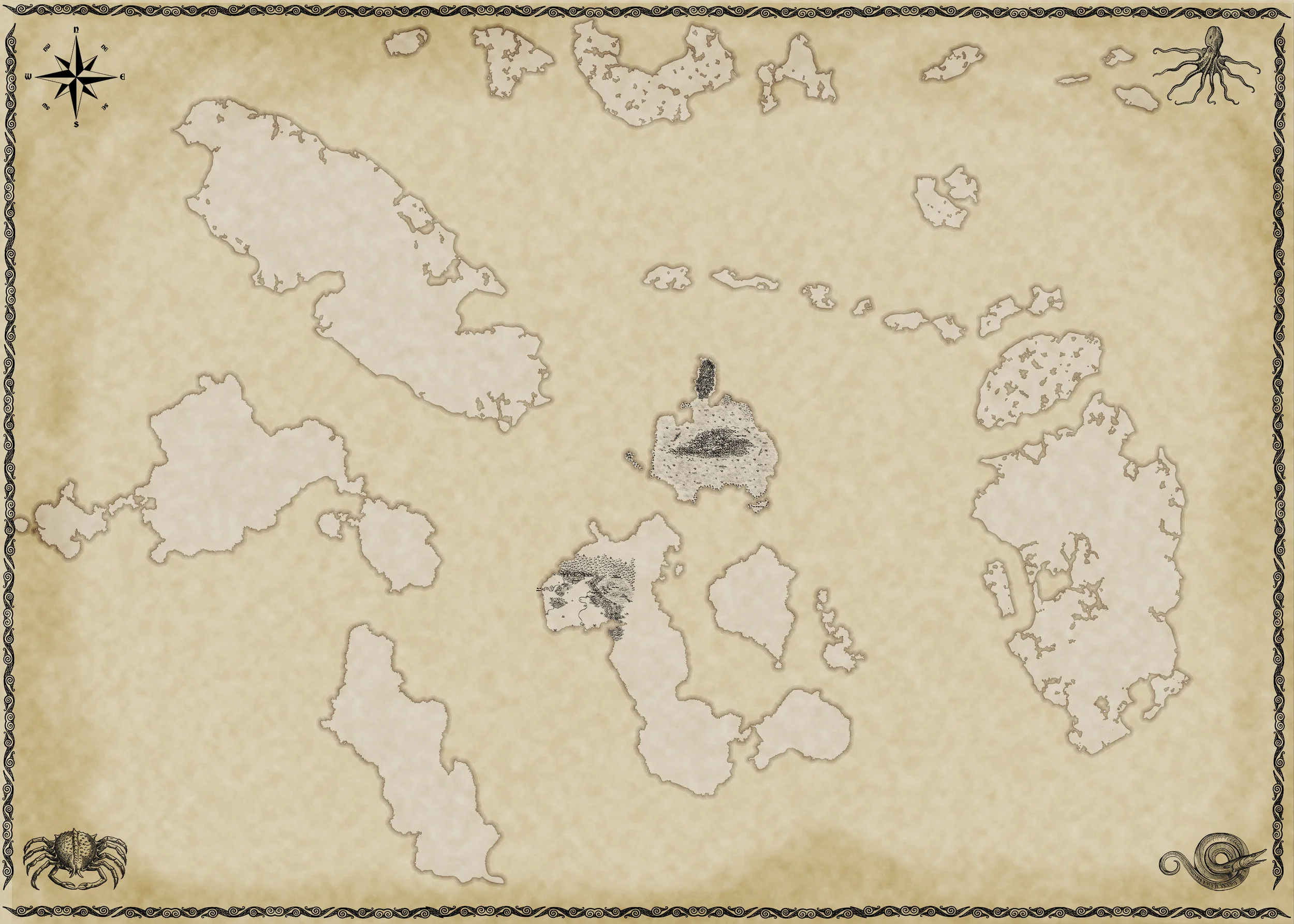 The World Map so far, at 10 percent scale