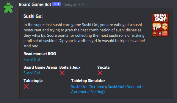 Board Game Bot: Sushi Go!