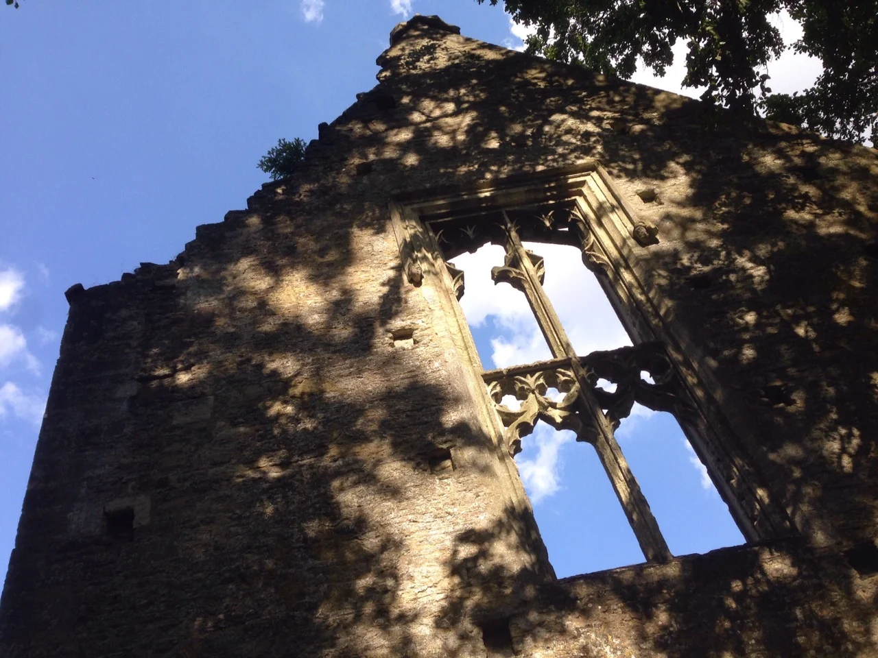 Many of the ruins outer walls are still standing