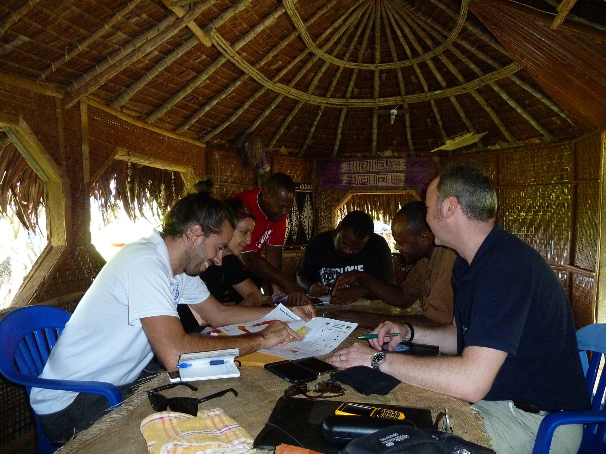 Alberto Preato, IIHA Humanitarian Design Fellow and IOM Program Manager, during the IOM -UNDAC Mass Evacuation in Natural Disaster (MEND) preparedness mission in Vanuatu.