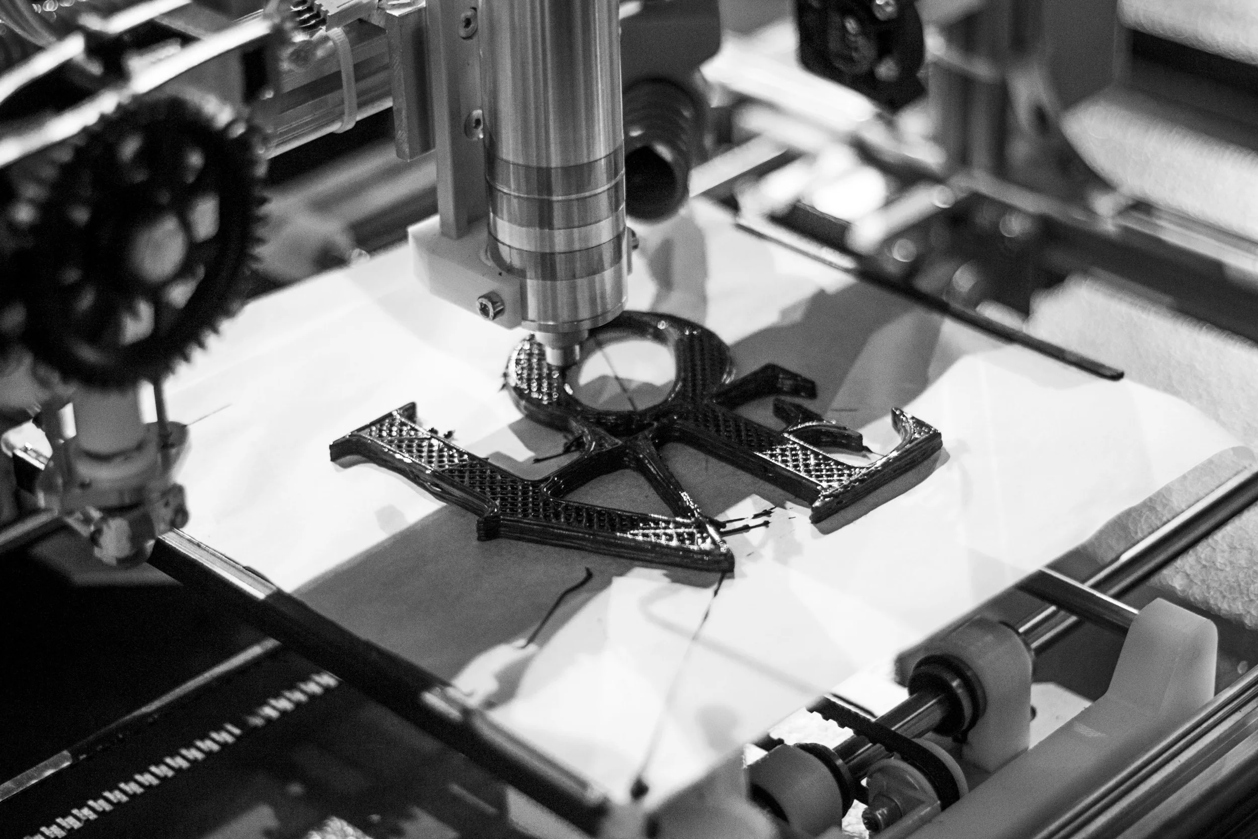 Yes, that is chocolate being 3D-printed into "LOVE"