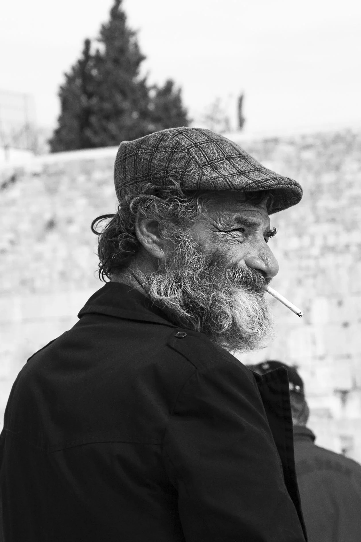 Old Man Close Up Smoke BW V.jpg