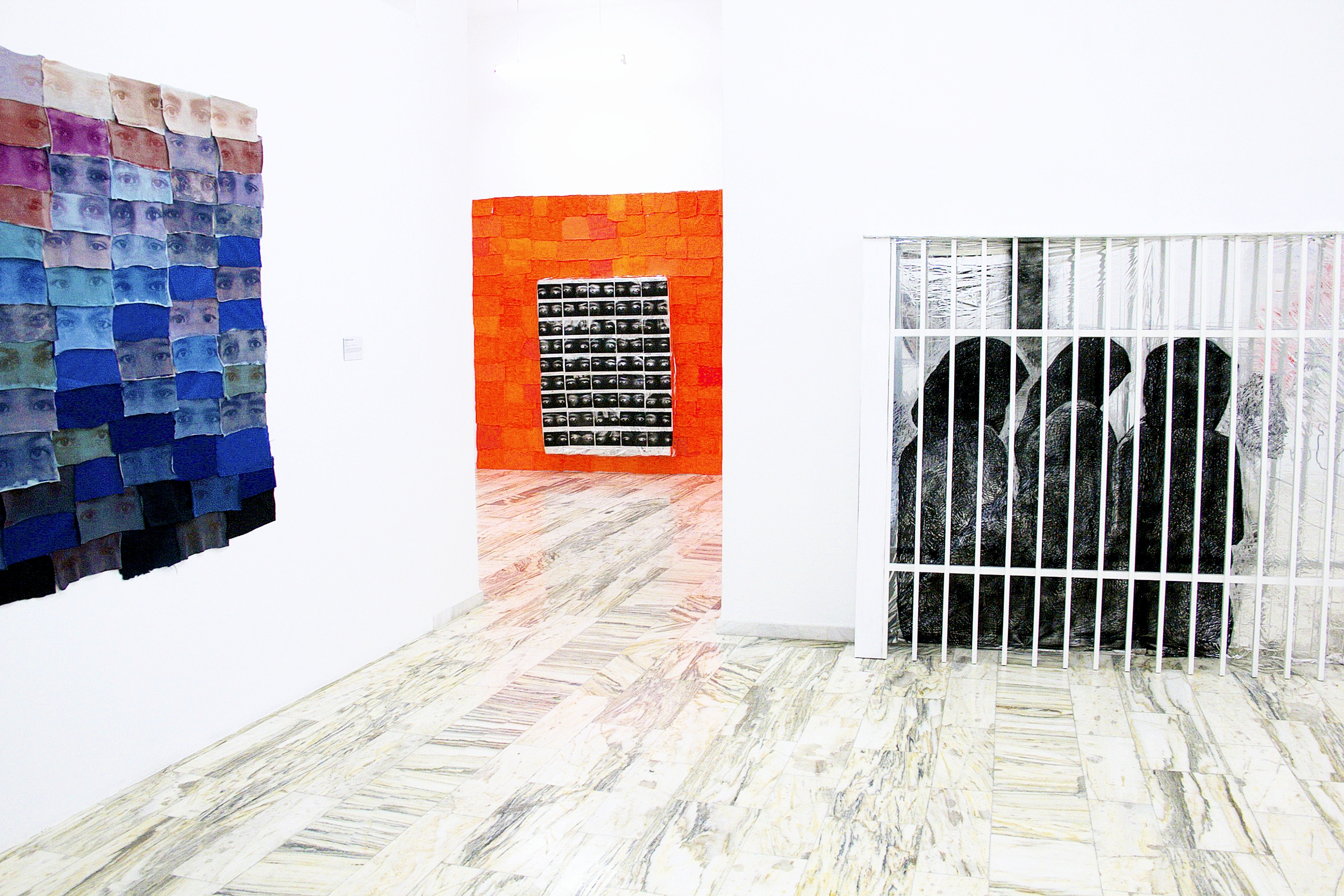 Installation view of solo exhibition 'Khamsa' at International Fine Arts Consortium (IFAC) Athina, 2016. Photo courtesy of artist.