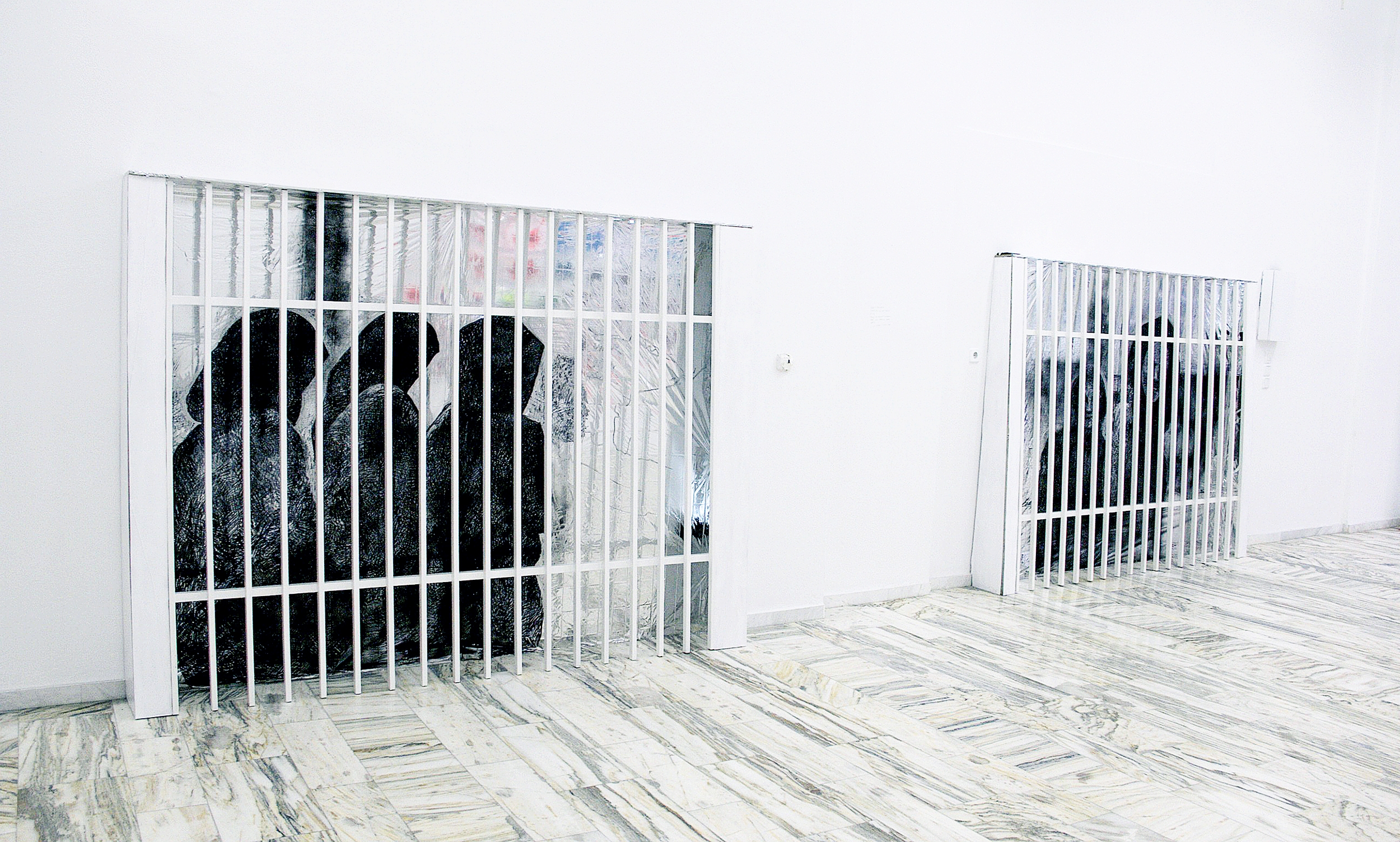 Installation view of solo exhibition 'Khamsa' at International Fine Arts Consortium (IFAC) Athina, 2016. Photo courtesy of artist.