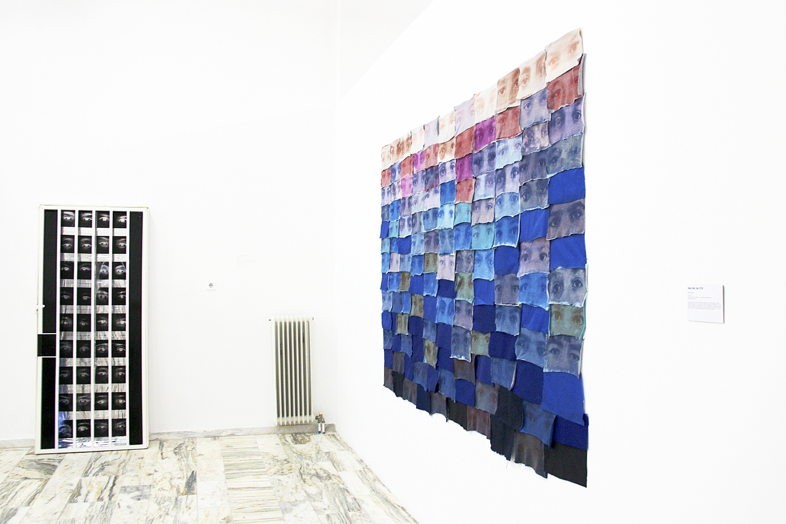 Installation view of solo exhibition 'Khamsa' at International Fine Arts Consortium (IFAC) Athina, 2016. Photo courtesy of artist.