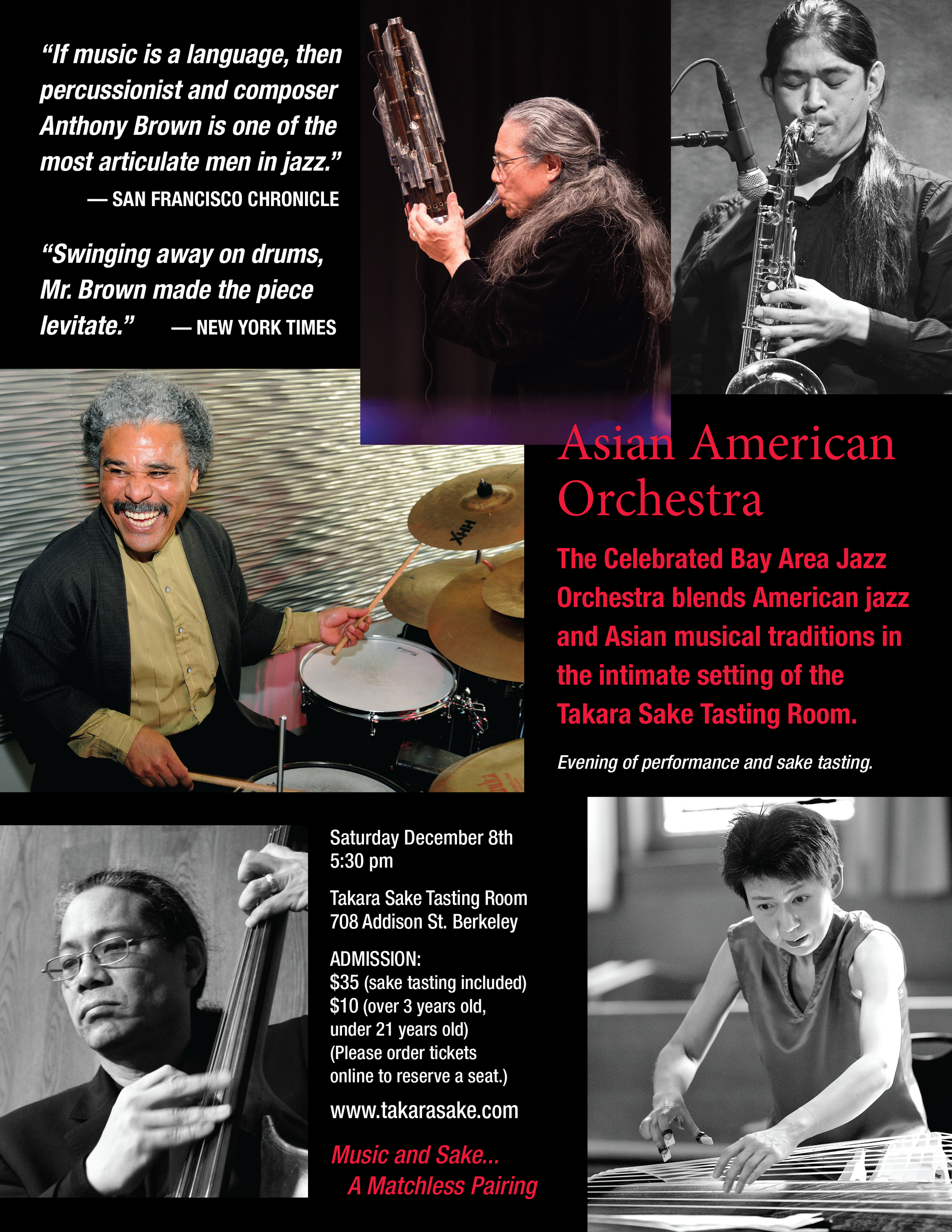 Asian American Jazz Quartet at the Takara Sake Tasting Room