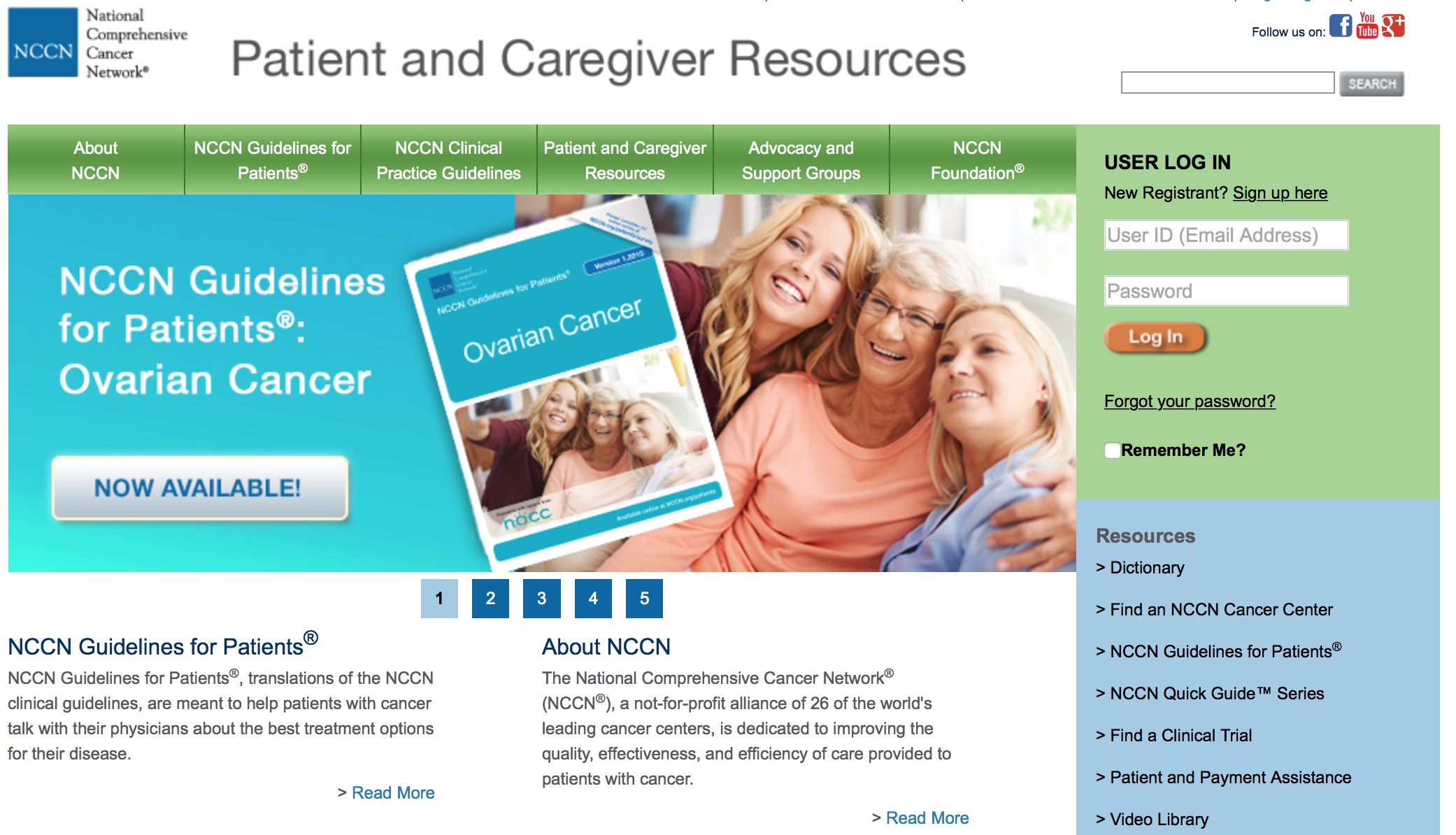 1. National Comprehensive Cancer Network (NCCN)