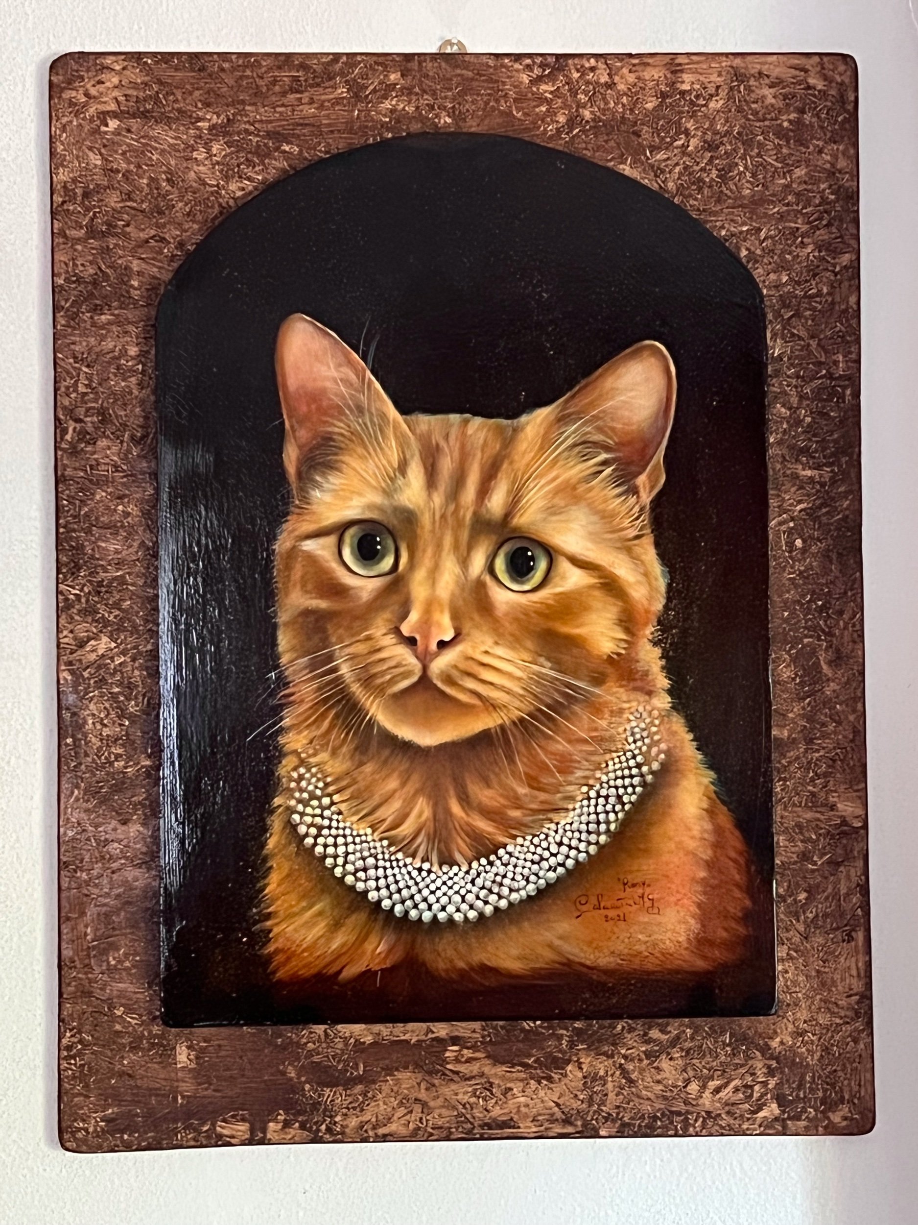 La micia con la collana di perle (ritratto dal vero )