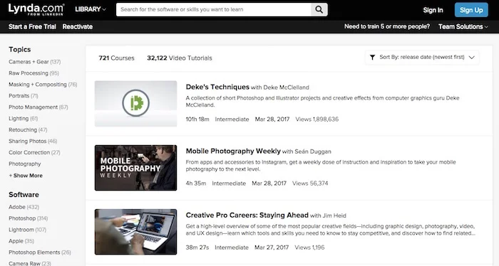 Lynda.com's marketplace organization