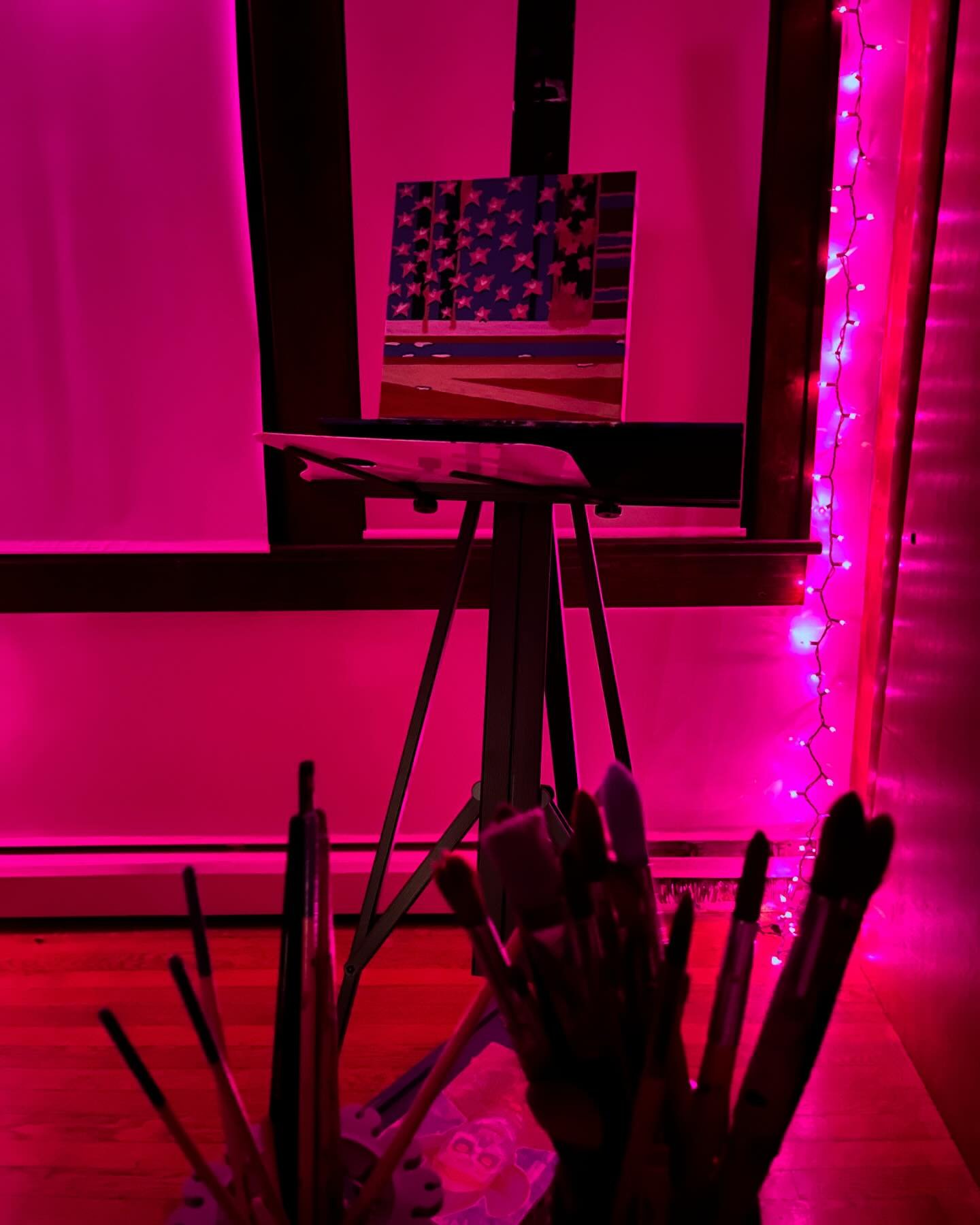 Started something new 🎨 I&rsquo;ve been painting flags since high school whenever I&rsquo;m distressed about America. I have a lot of flags in my studio. 🇺🇸
