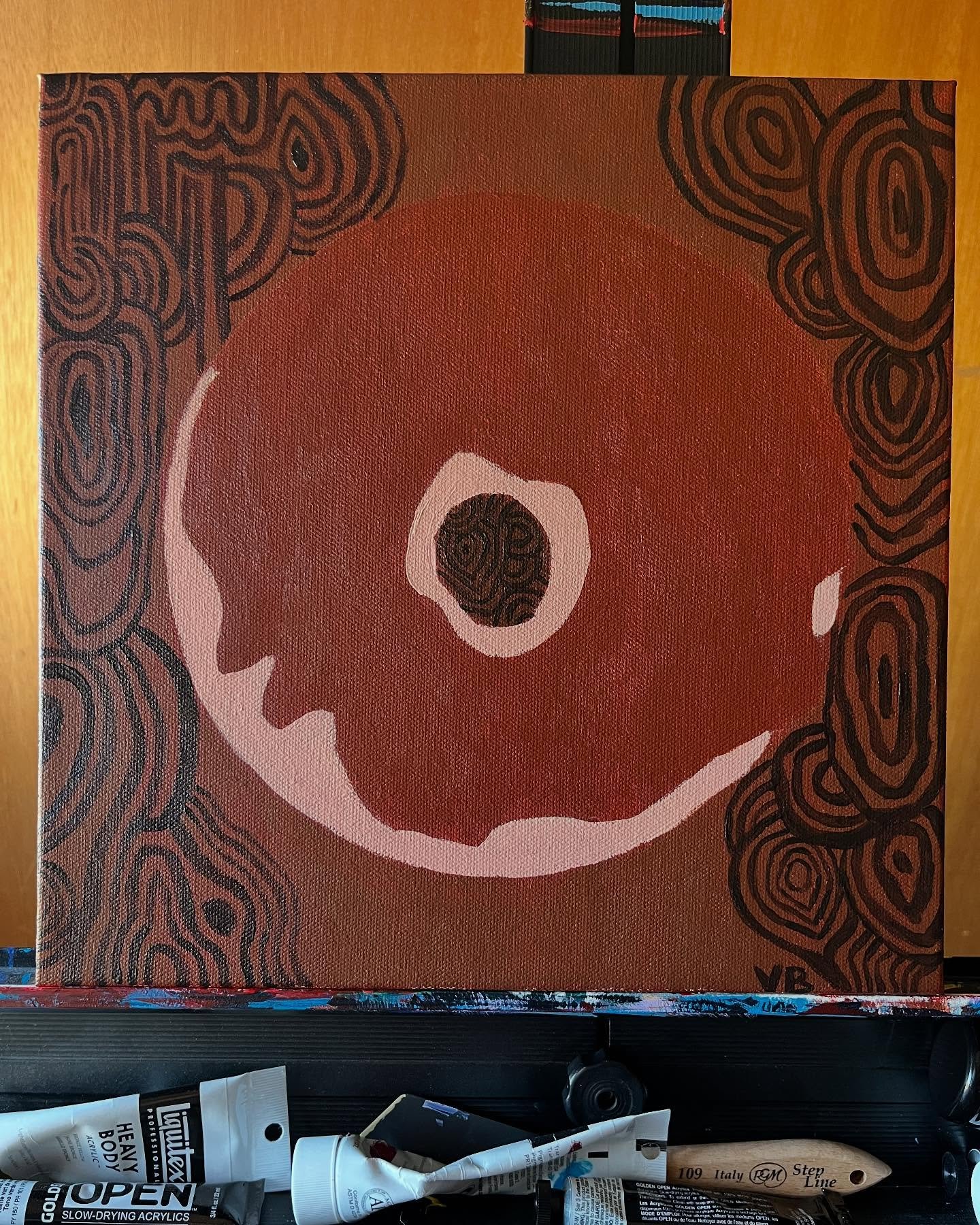 Finished my tribute to David Lynch 🤎 trying to remember to keep my eye on the donut and not the hole.