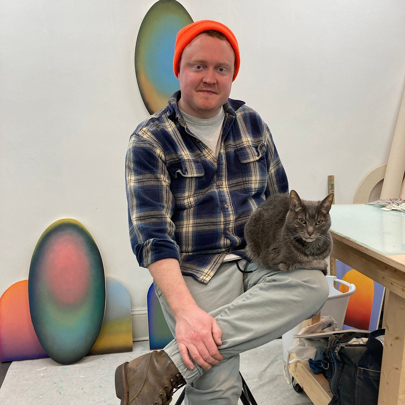 @vt_alumni spotlight 🔦🧡 This week we're featuring Adam Eddy, an assistant professor of painting and new media in Birmingham, Alabama and @vt.sova.ct graduate from the Class of 2022! One question we asked Adam was what he loves about creative tech