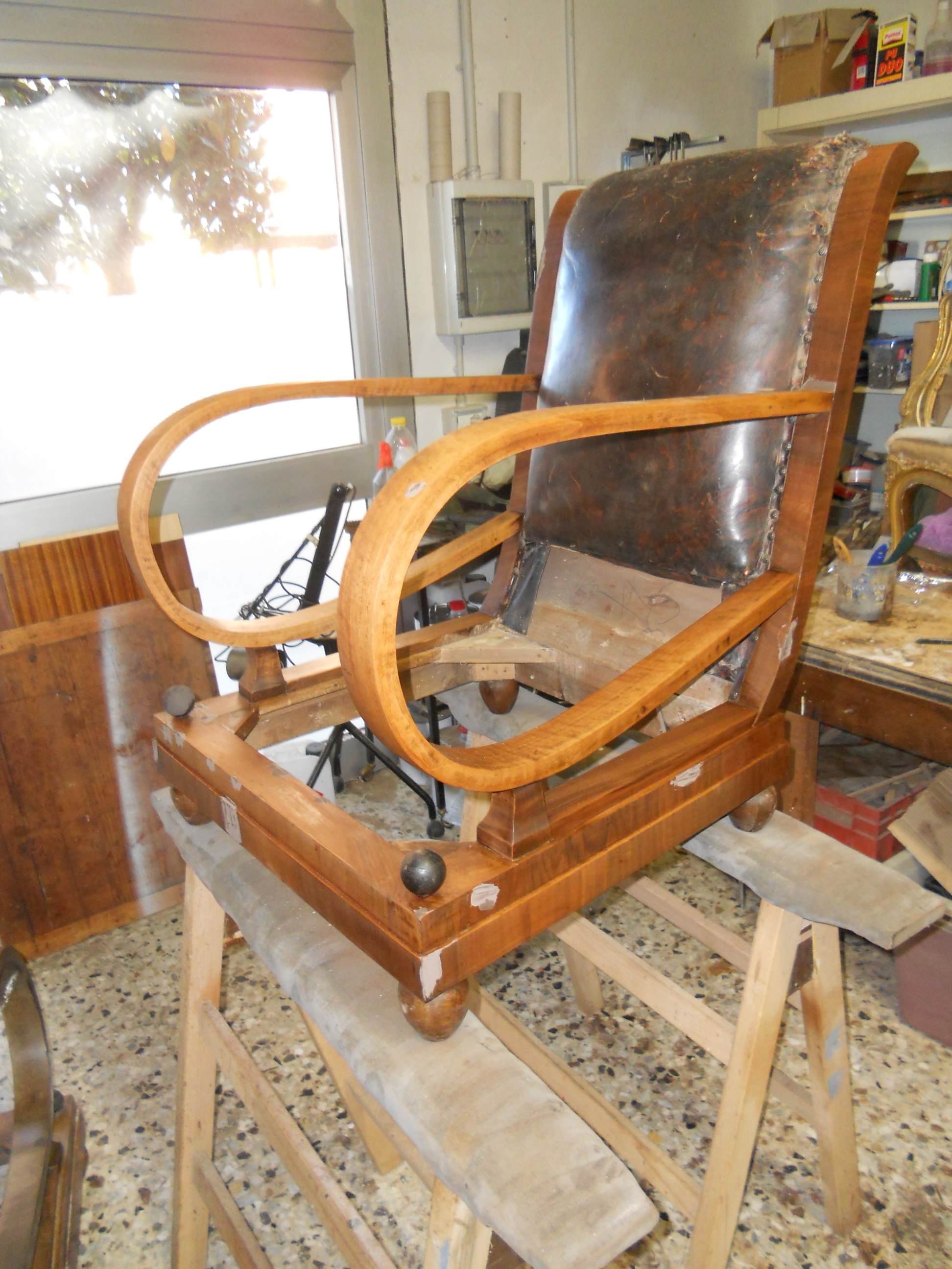 Art Deco armchair - restoration in progress