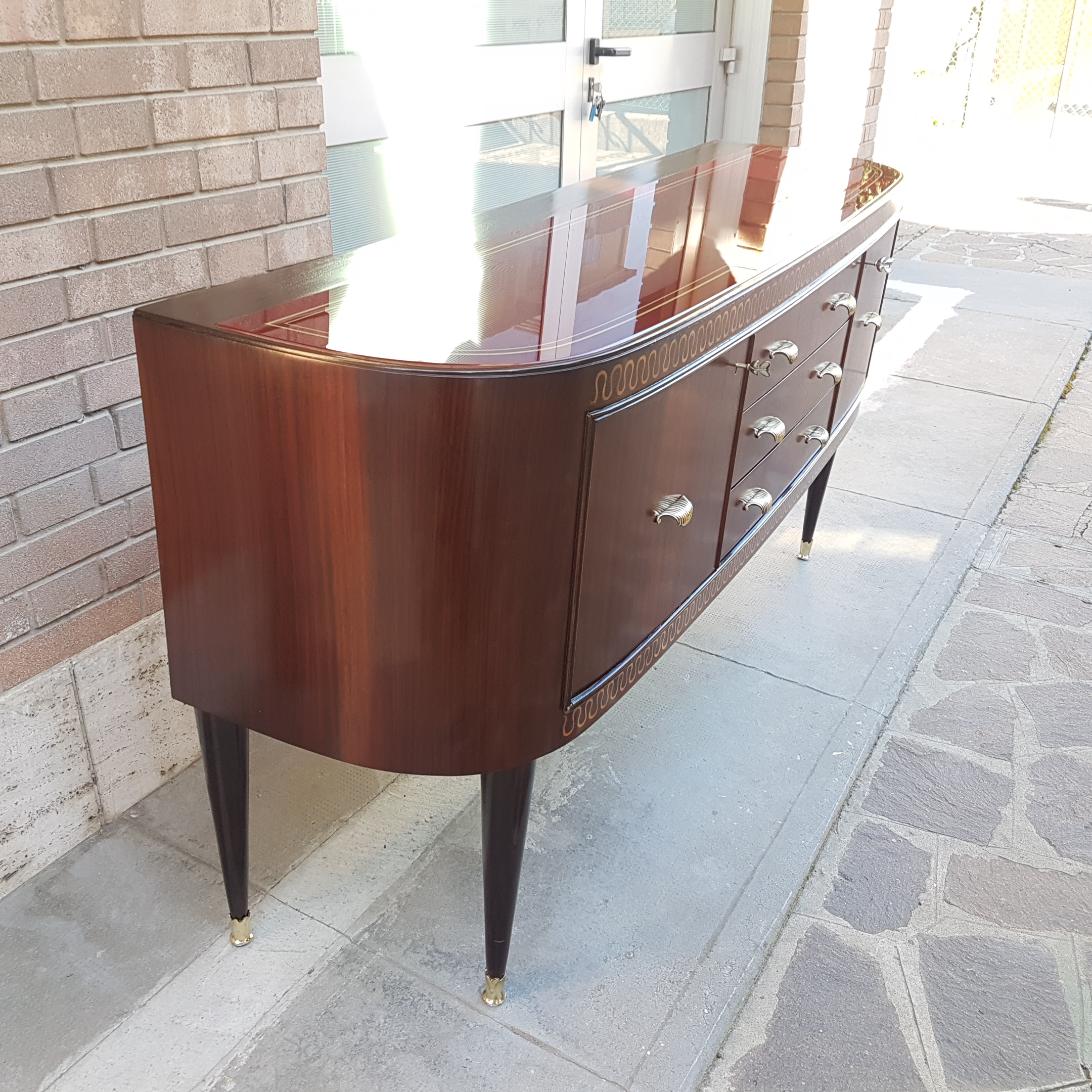 After restoration Italian Mid Century Modern Sideboard