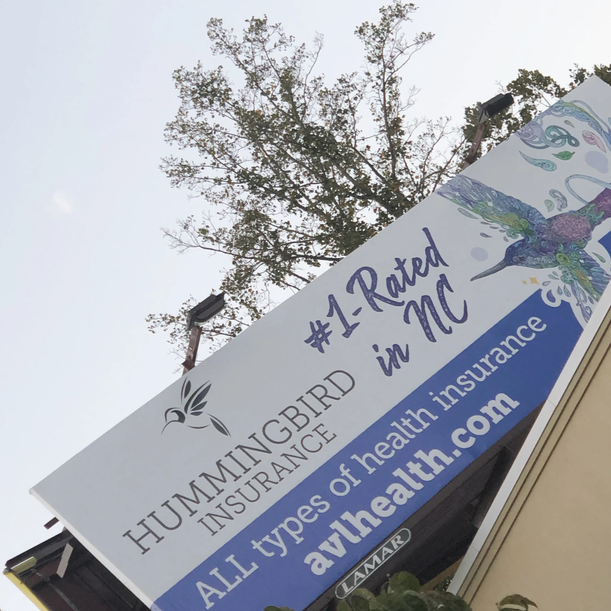 Hummingbird Insurance Billboard 