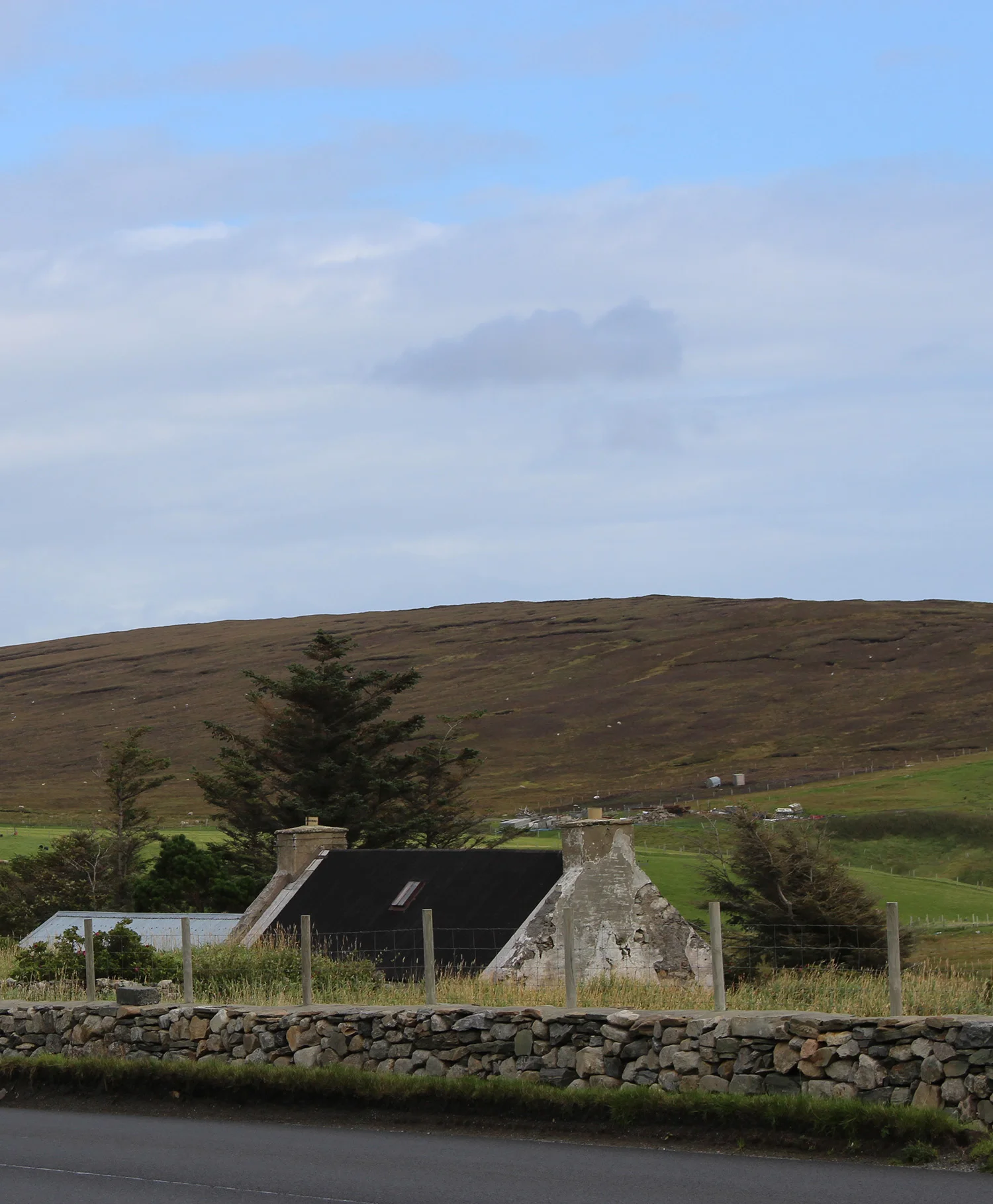 Of course, I had to include photos of old houses... this one is along the main road at Girlsta.