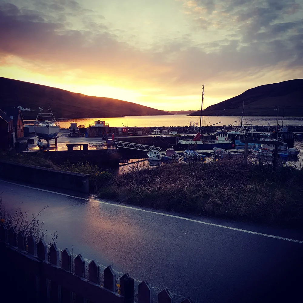 Last sunset in Voe