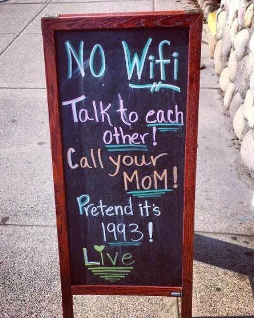 We've all seen those viral posts floating about on social media of cafés with witty 'No wifi' signs. If those make you cringe in pain rather than make you smile, then don't worry... this guide is for you.