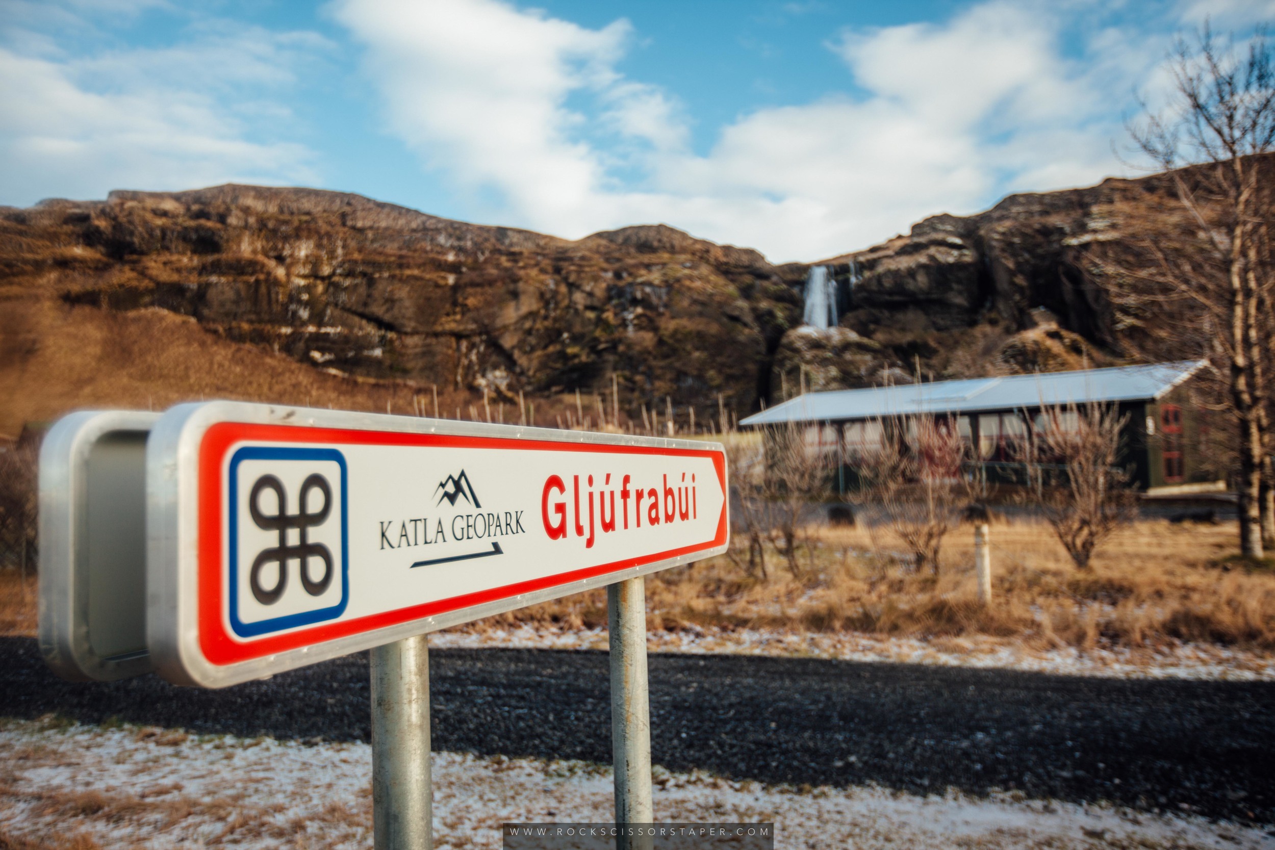 Gljufarfoss signage, Iceland