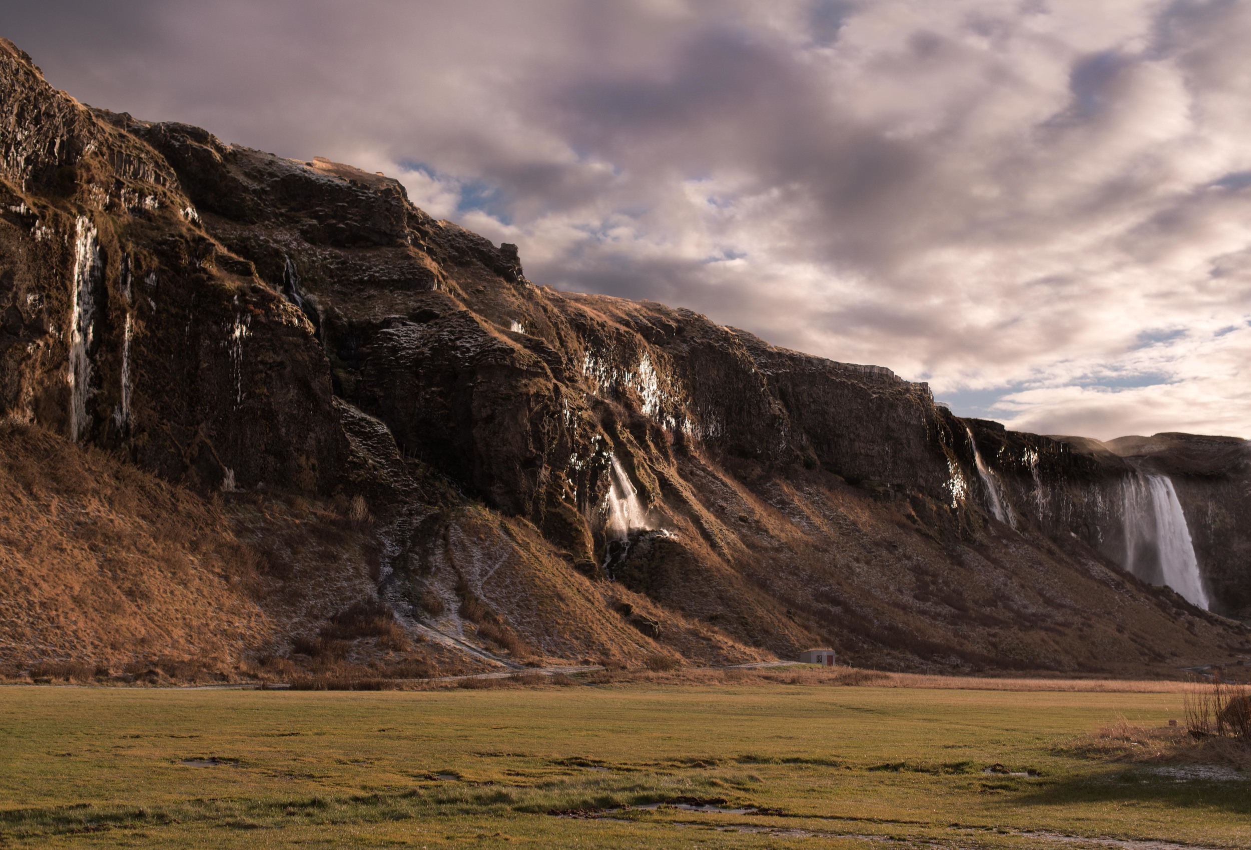 Seljalandfoss and cliff, Iceland