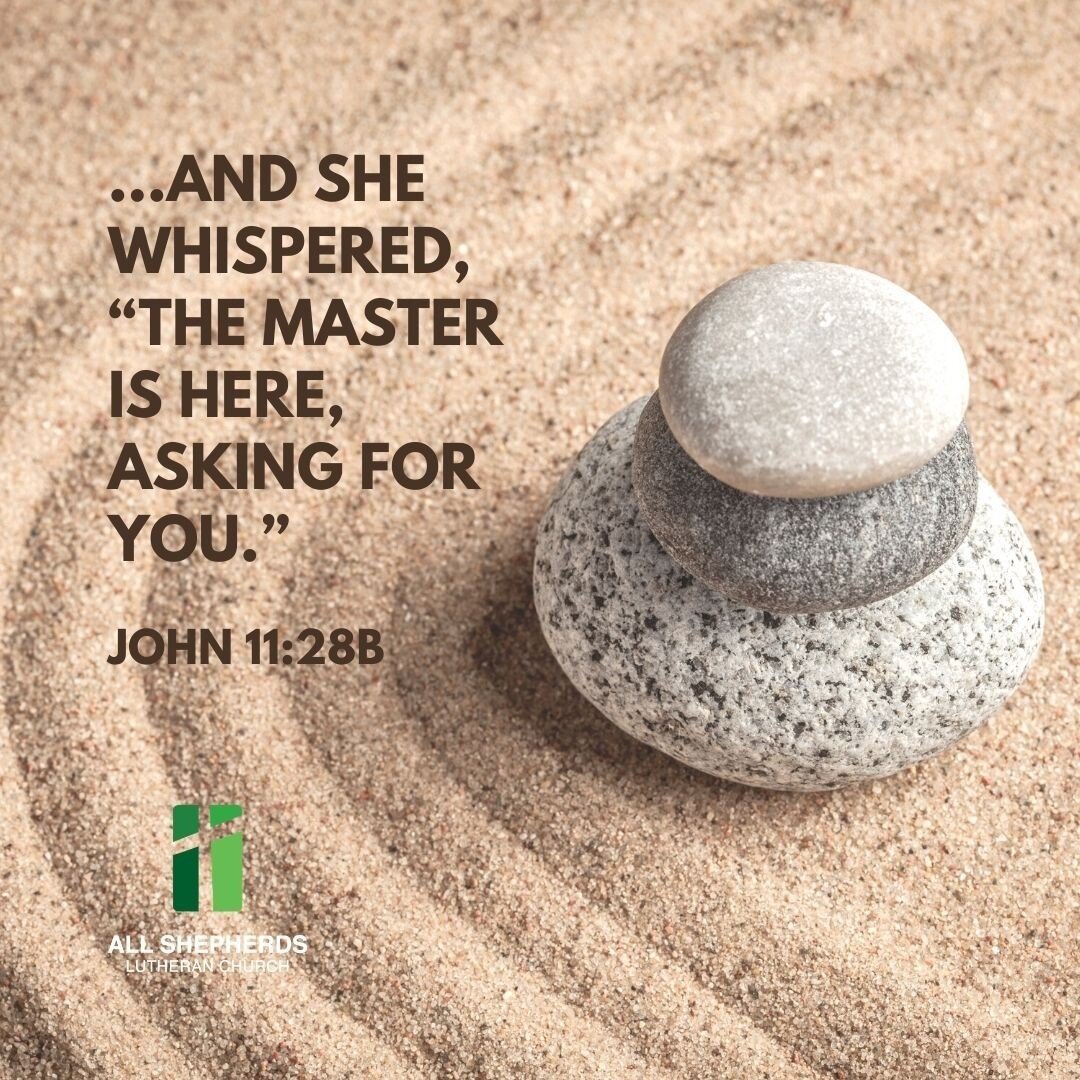Father, too frequently, we are busy or distracted as you call to us throughout the events and activities of the day. Please be patient and persistent. Keep calling to us, increase our awareness and help us to be better at listening for, hearing and r