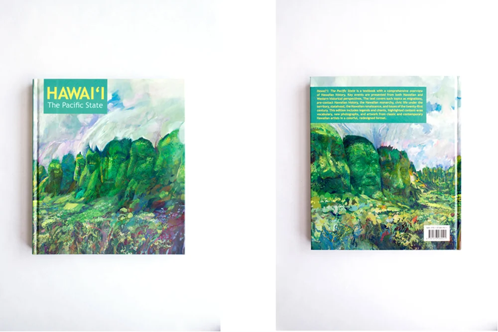 This Hawaiian history textbook was designed and created for elementary school classrooms. We targeted a colorful, oversized, and graphic collage design approach to make the books contents more engaging for young learners.
