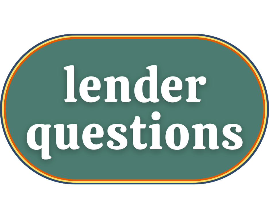 questions for lenders
