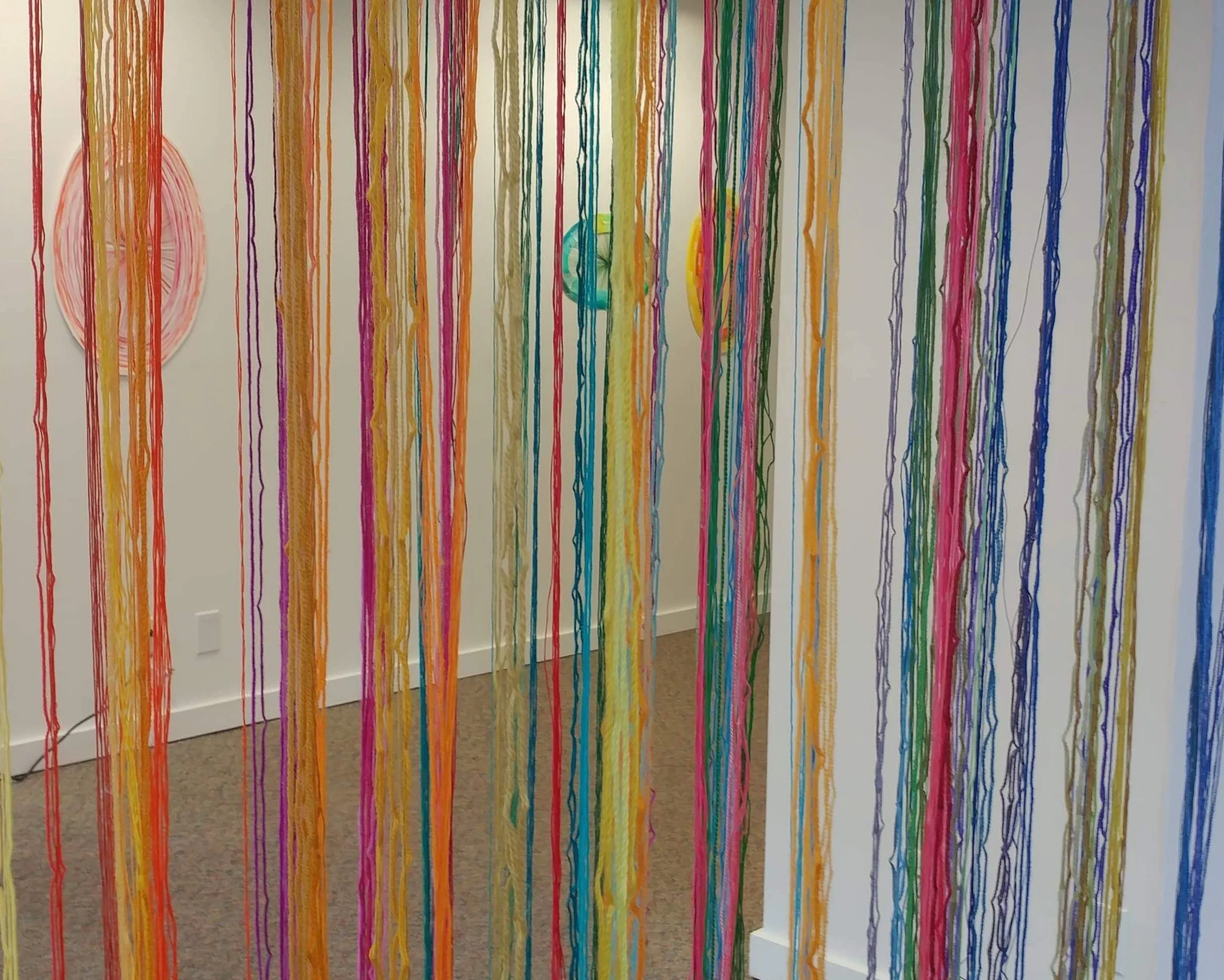 Thread Spectrum Column, Nana’s Threads, 10 ft. x 32 in. x 35 in., 2019
