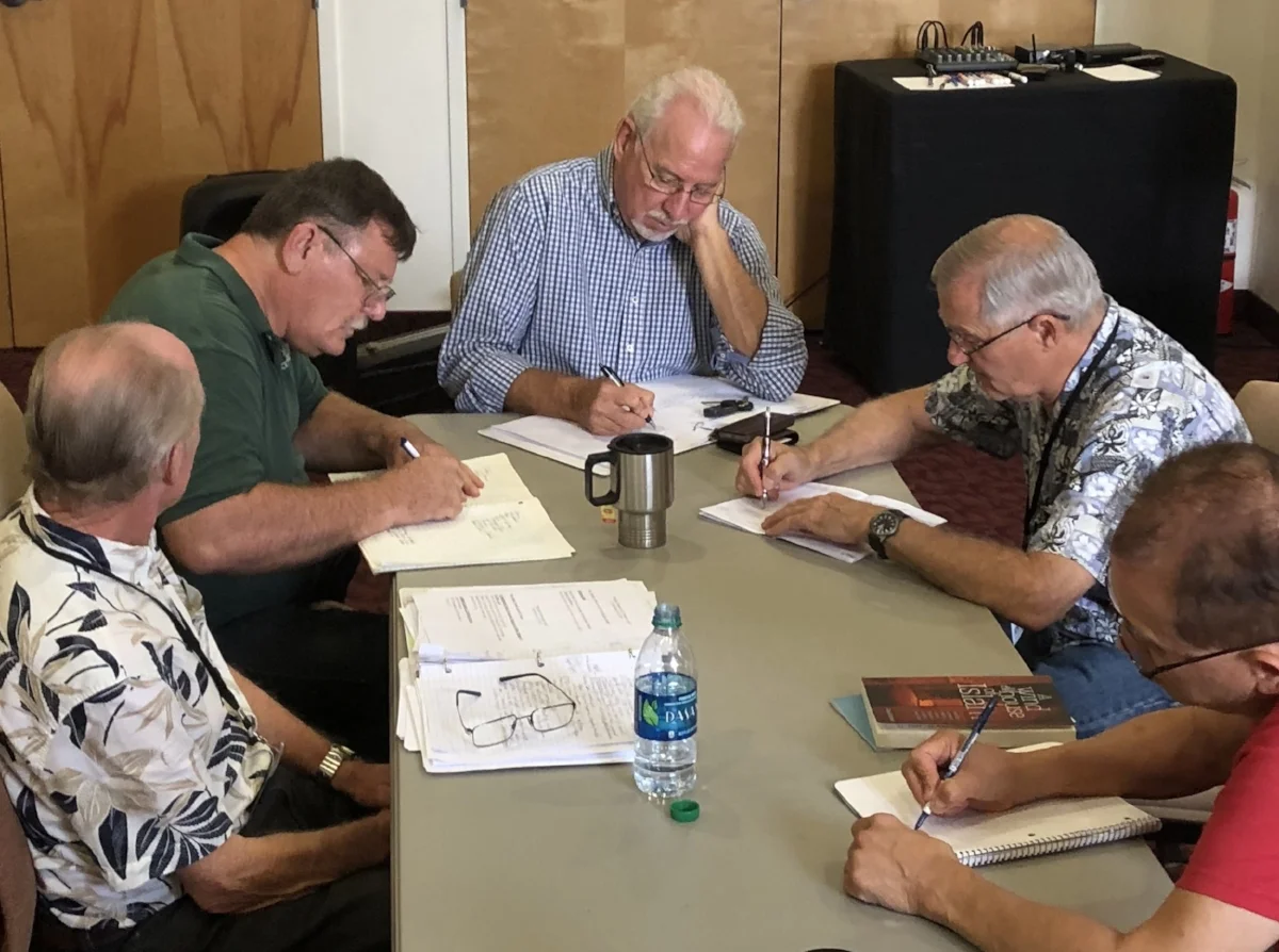 This small group met to plan out a trauma informed program to help Syrian men find employment to match their skills, past experience, and to consider new possibilities. Dealing with the high cost of living for refugee families living in San Diego County is a major challenge.
