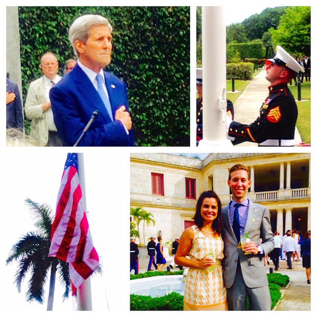 08.14.15 Flag Raising Ceremony at U.S. Ambassador's Residence in Havana
