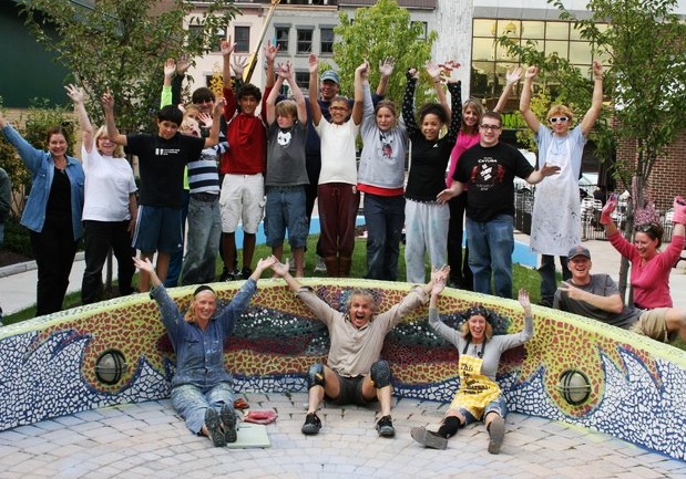  Exchange Street Community Mosaic Installation 