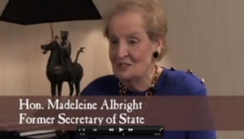Former Secretary of State Madeleine Albright joined a host of Nichols customers who shared their experiences stories about the beloved hardware store. 