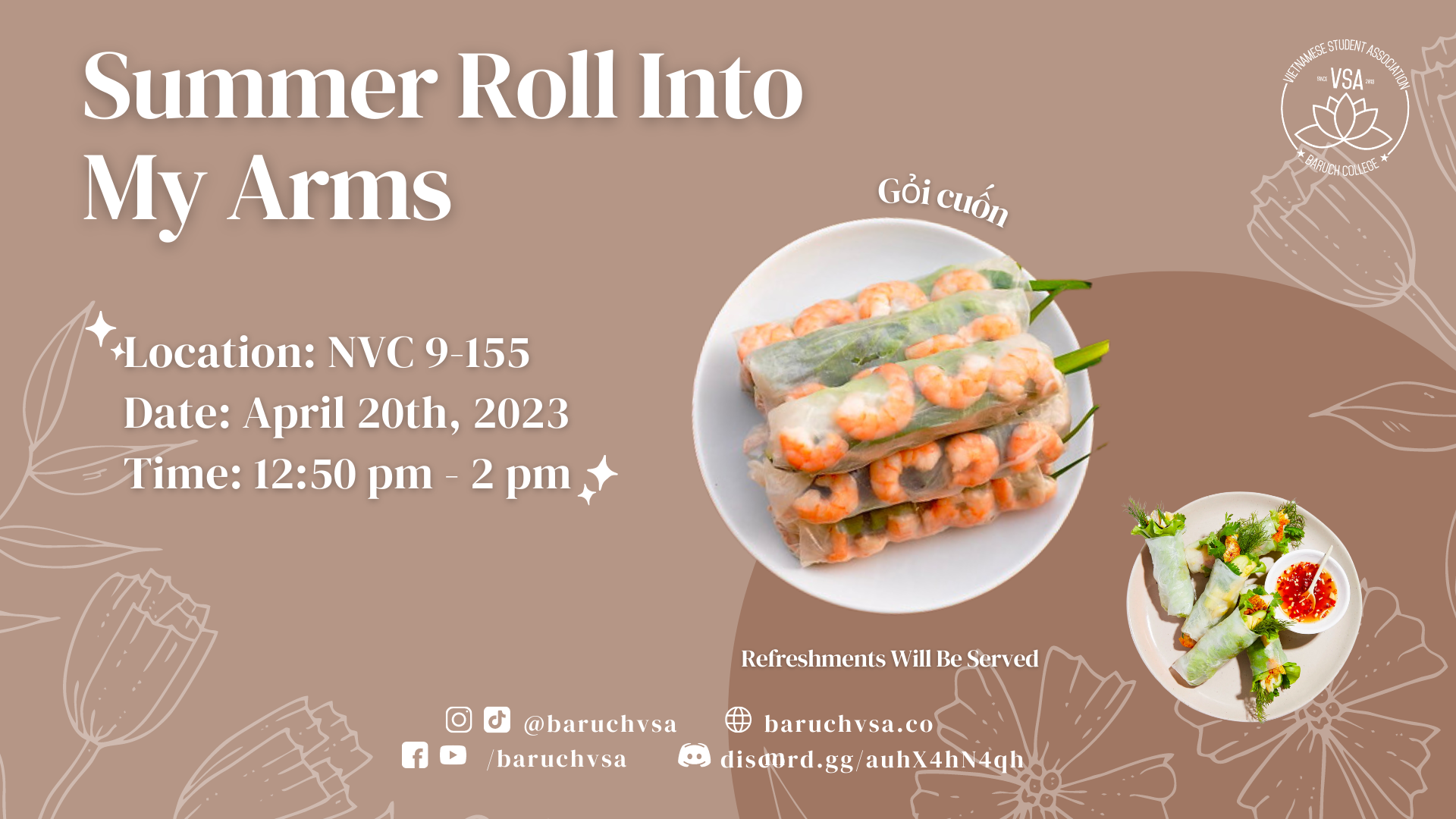 Summer Roll into my Arms
