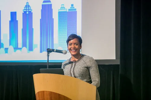 Mayor Keisha Lance Bottoms first announced the launch of the Atlanta EIB on March 26, 2018 at the 17th Annual Parks and Greenspace Conference