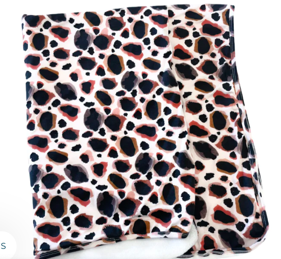Rockin Royalty Lux Leopard Plush Swaddle