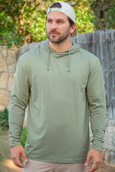 Burlebo Performance Hoodie - Heather Sage