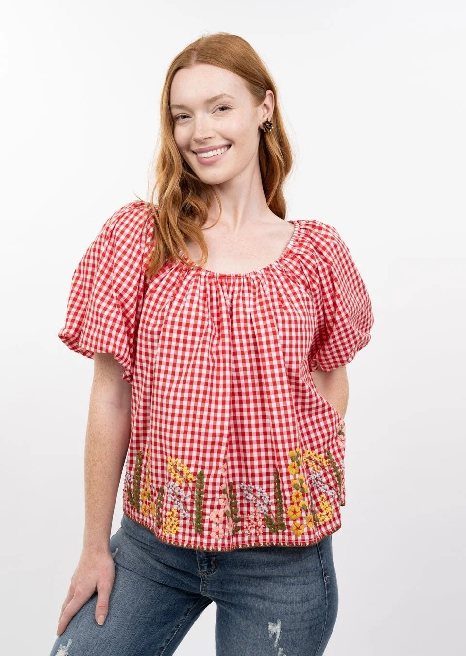 Ivy Jane Gingham & Flowers Top