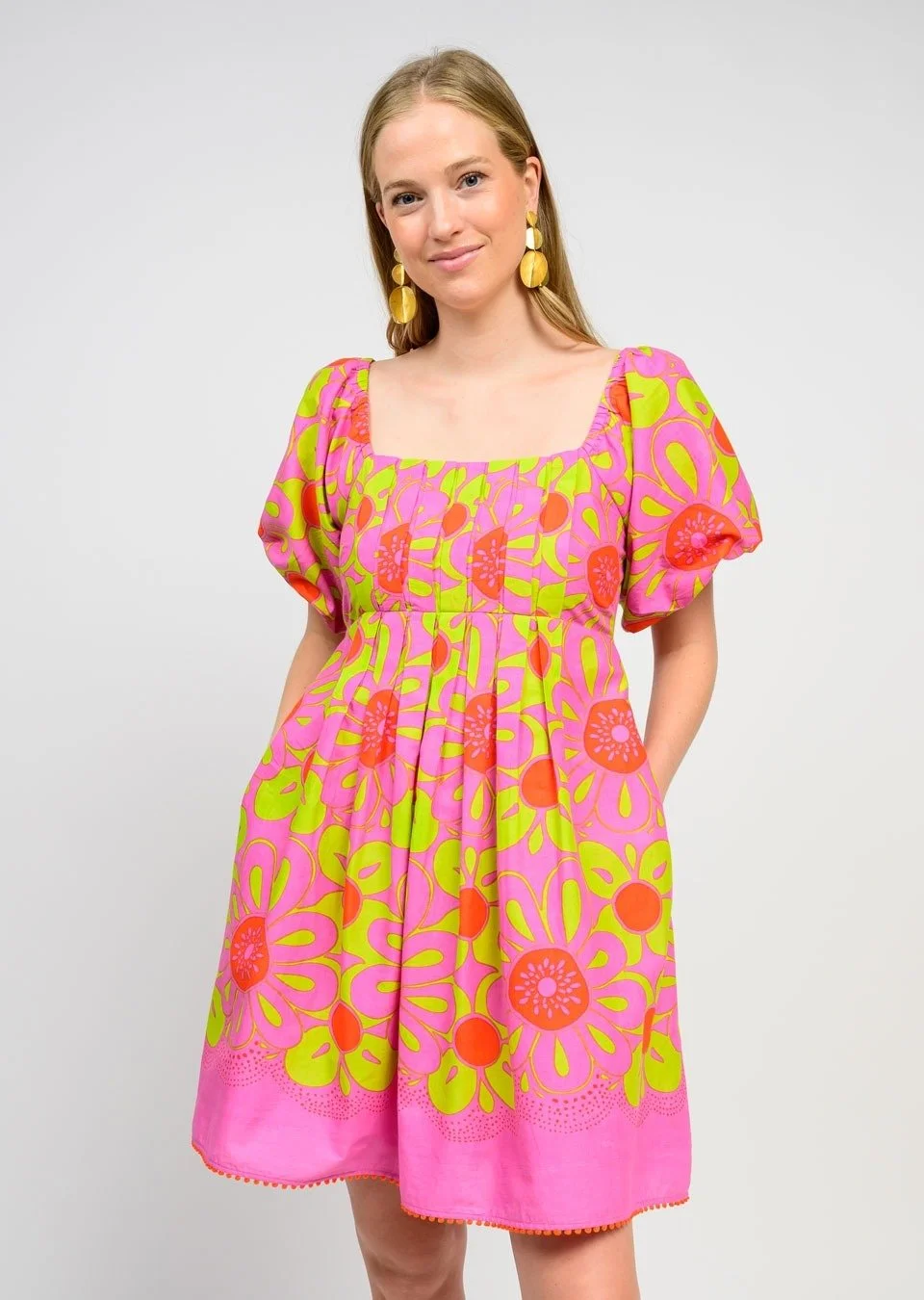 Uncle Frank Pop Flower Border Dress