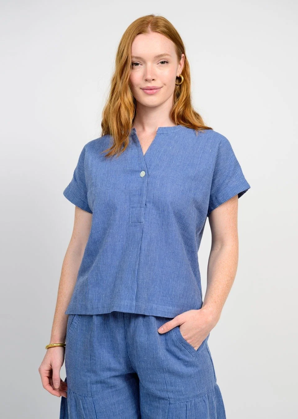 Ivy Jane Popover Stripe Top